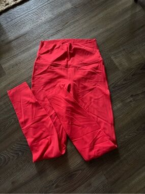 lululemon athletica Red High-Waist Leggings